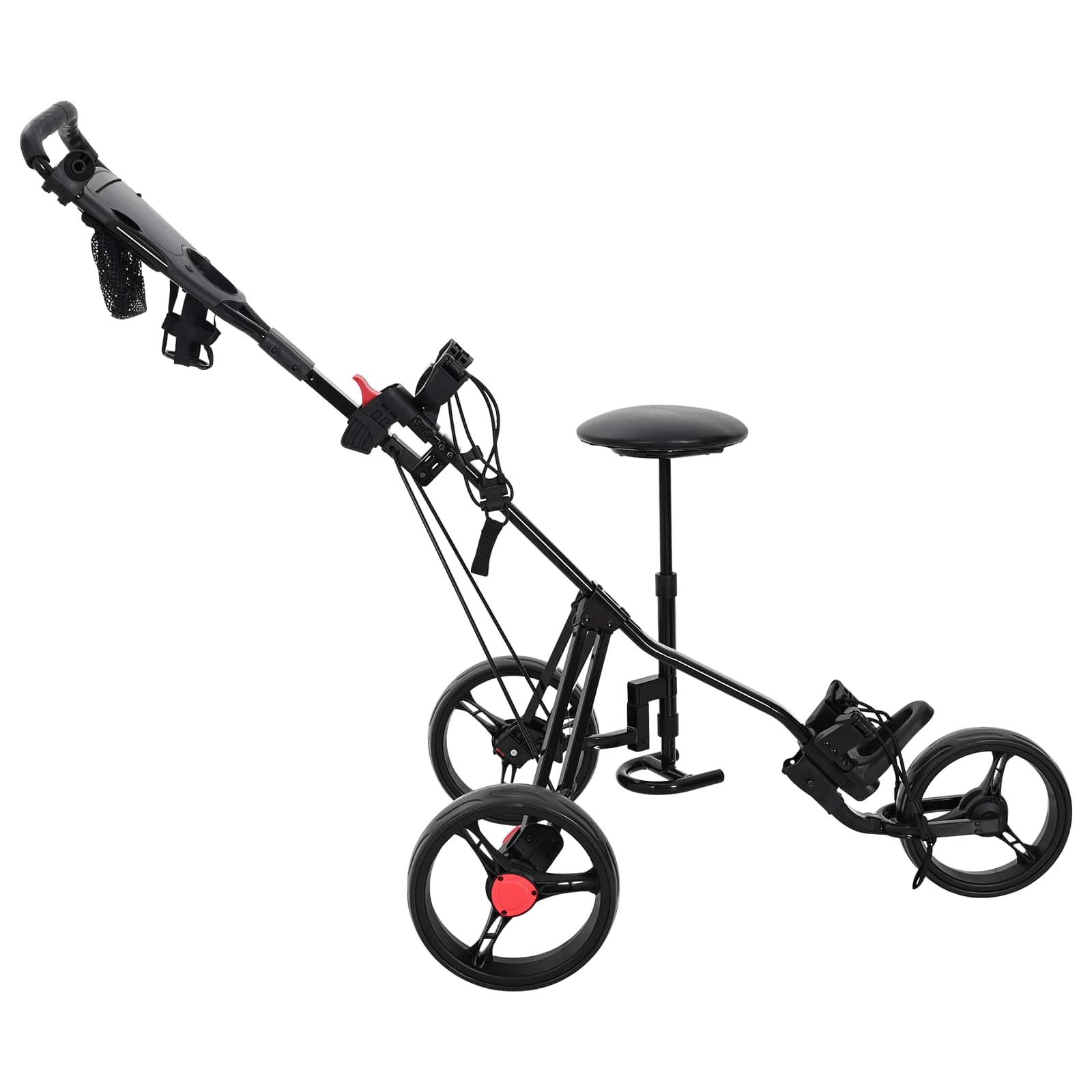 Golfový Vozík Se Sedadlem Černá 95 X 69 X 114 Cm Železo
