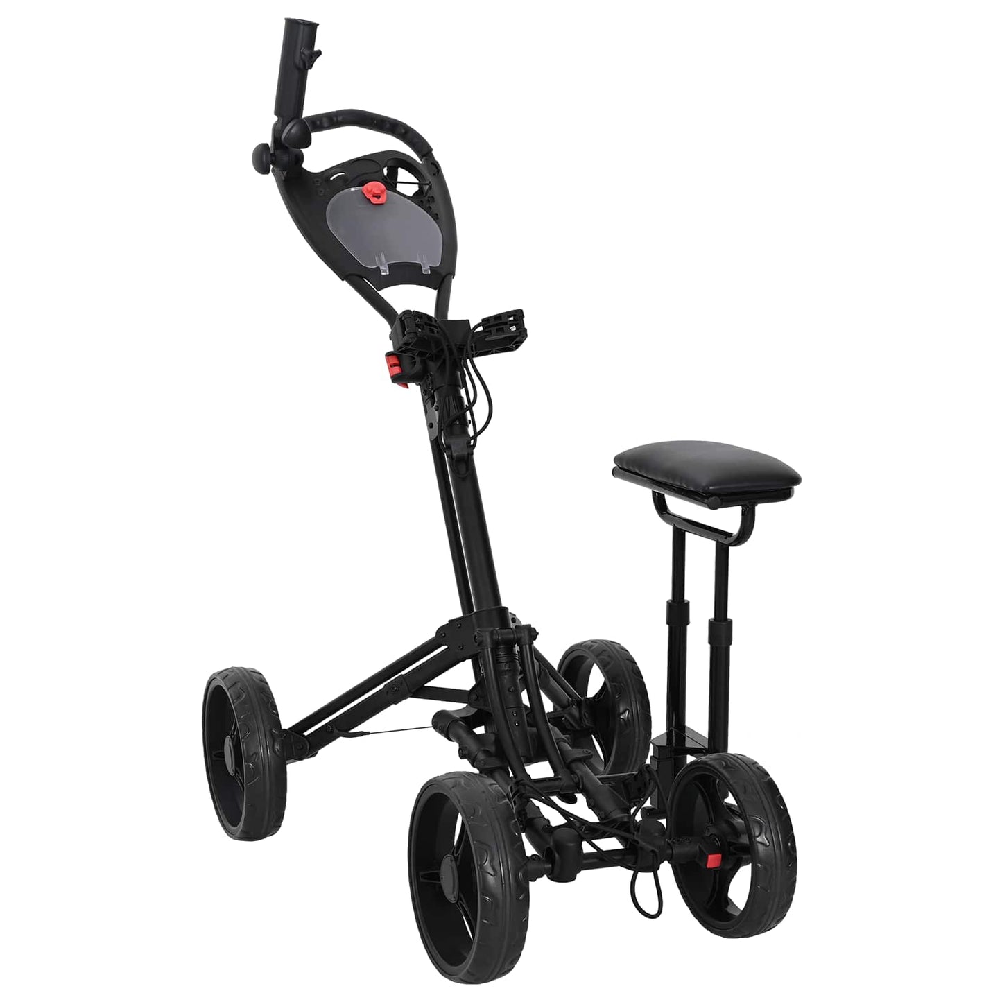 Golfový Vozík Se Sedadlem Černá Hliník Skládací