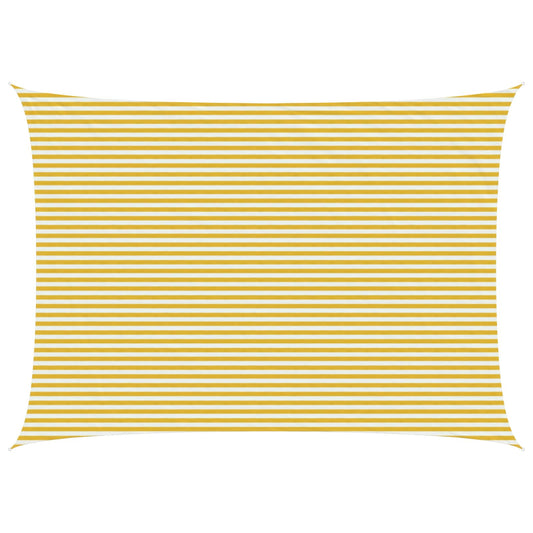 Sluneční Plachta Hdpe Obdélníkový Žlutá A Bílá