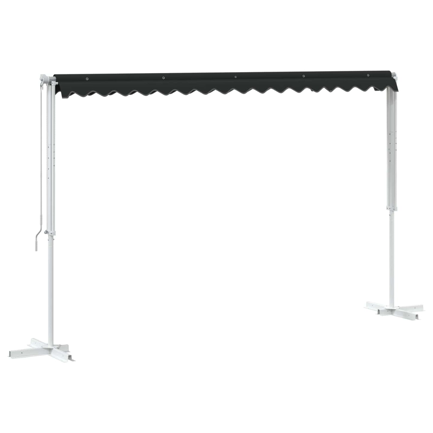 Volně Stojící Markýza 4 × 3 M Polyester Antracitová