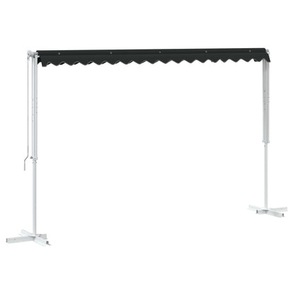 Volně Stojící Markýza 4 × 3 M Polyester Antracitová