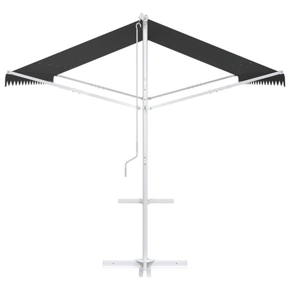 Volně Stojící Markýza 4 × 3 M Polyester Antracitová