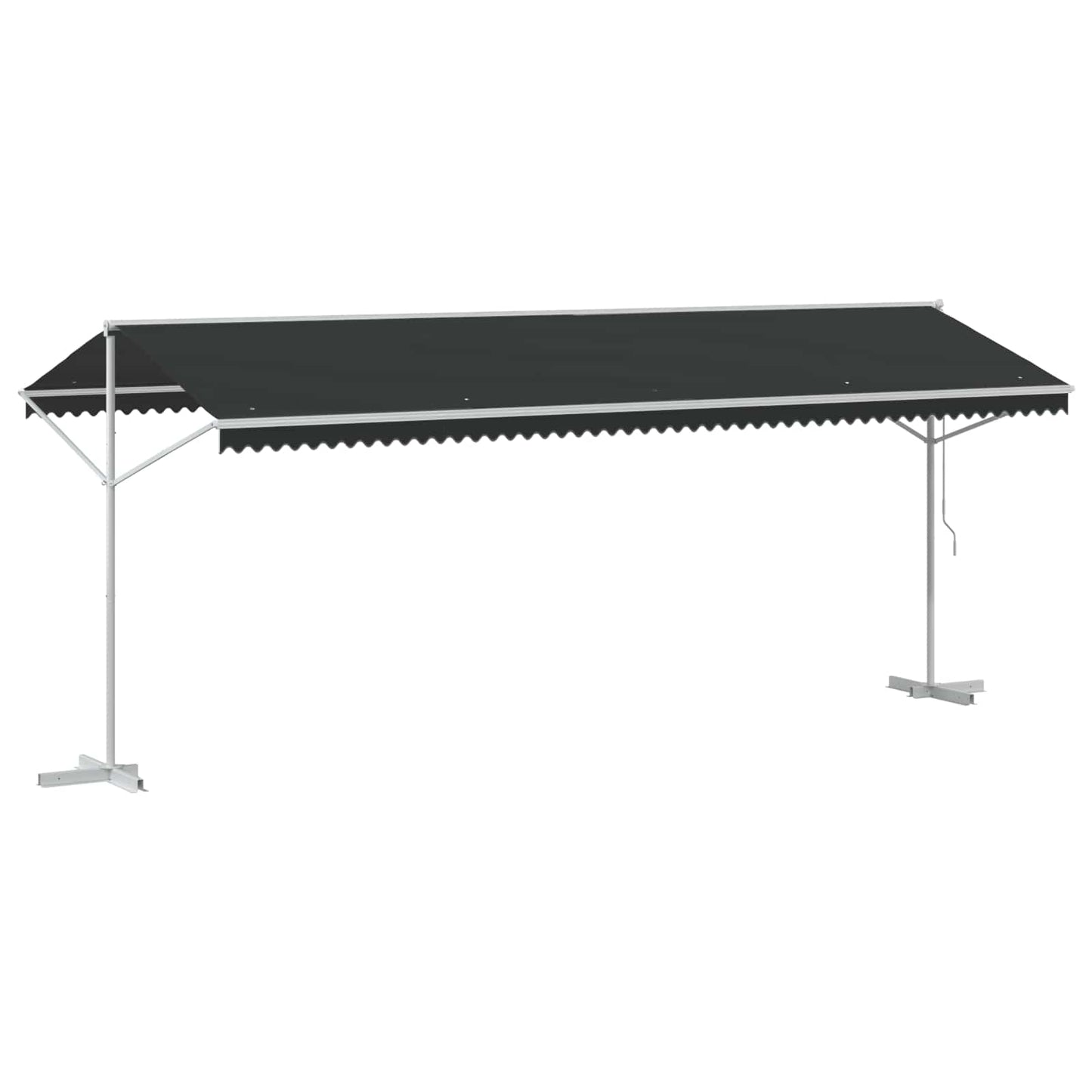 Volně Stojící Markýza Antracitová 6 X 3 M Polyester