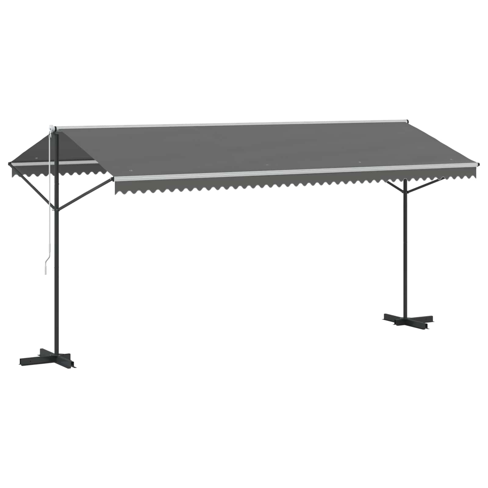 Volně Stojící Markýza Šedá 5 X 3 M Polyester
