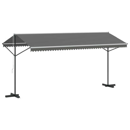 Volně Stojící Markýza Šedá 5 X 3 M Polyester