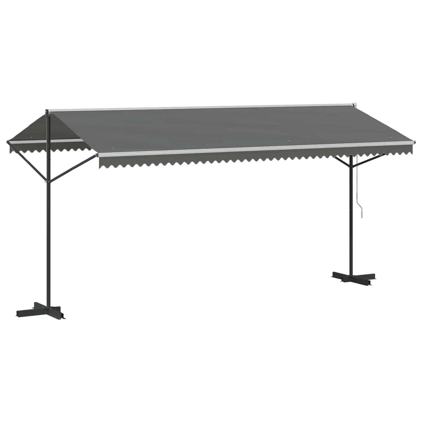Volně Stojící Markýza Šedá 5 X 3 M Polyester