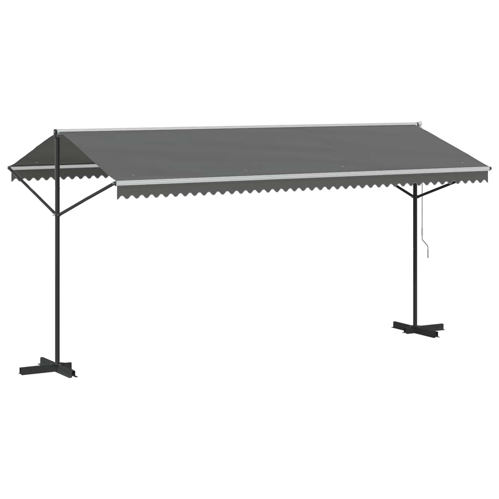 Volně Stojící Markýza Šedá 5 X 3 M Polyester