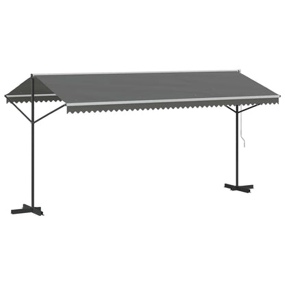 Volně Stojící Markýza Šedá 5 X 3 M Polyester