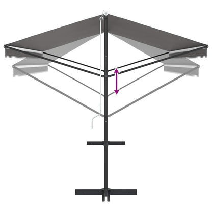 Volně Stojící Markýza Šedá 5 X 3 M Polyester