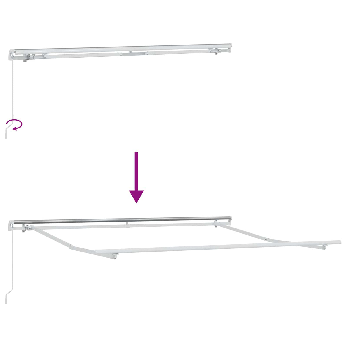 Stahovací Markýza Polyester A Hliník