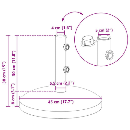 Základna Pro Slunečník Pro Tyč 40-50 Mm 26.75 Kg
