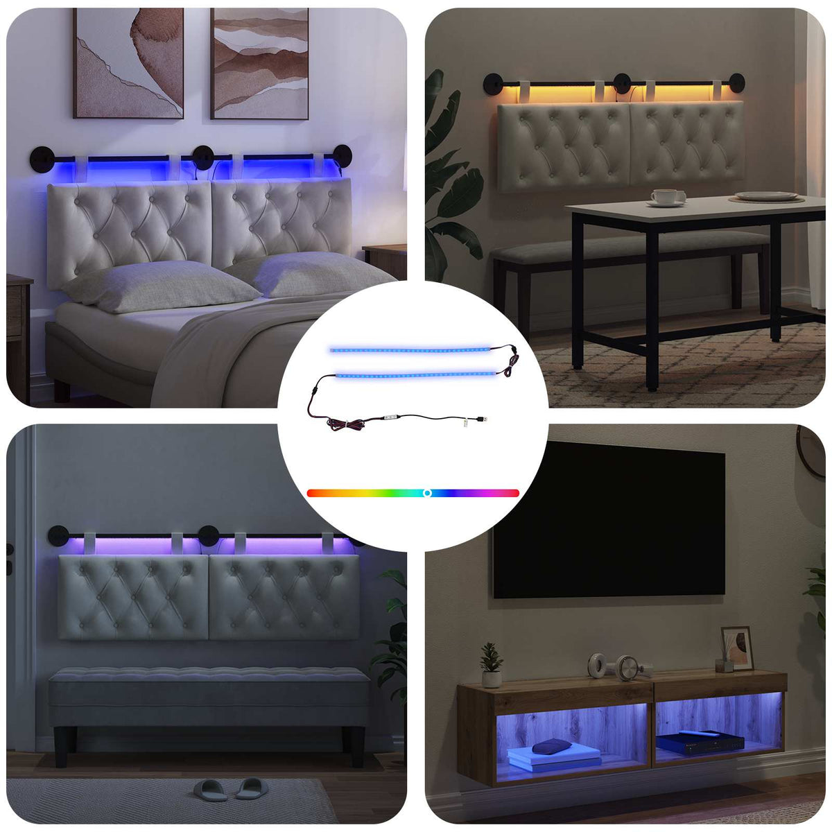 Led Pás 55 Cm Vícebarevný Pvc