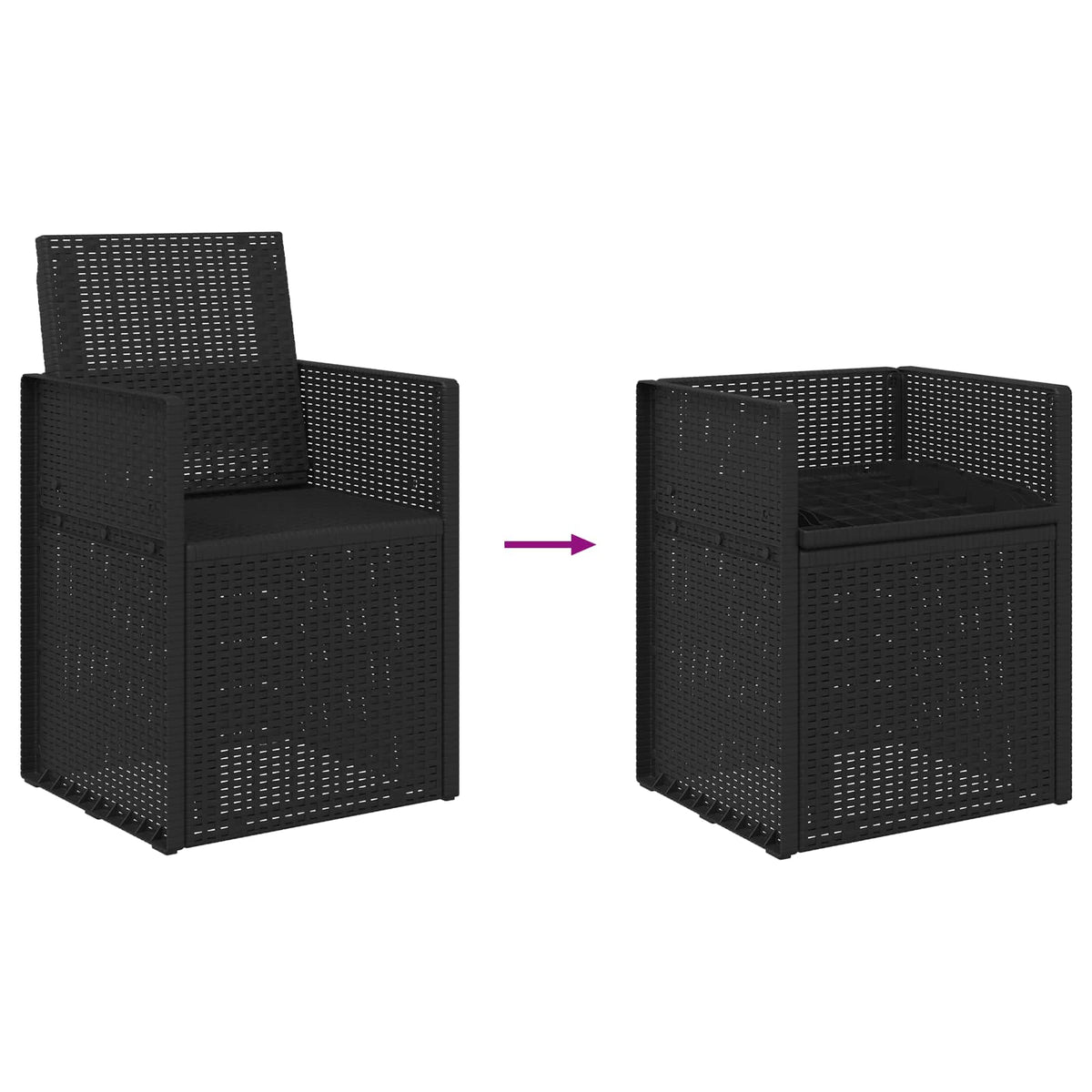 Zahradní Jídelní Židle 2 Pcs Antracit 53 X 47 X 88,5 Cm Pp