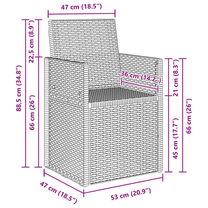 Zahradní Jídelní Židle 2 Pcs Antracit 53 X 47 X 88,5 Cm Pp