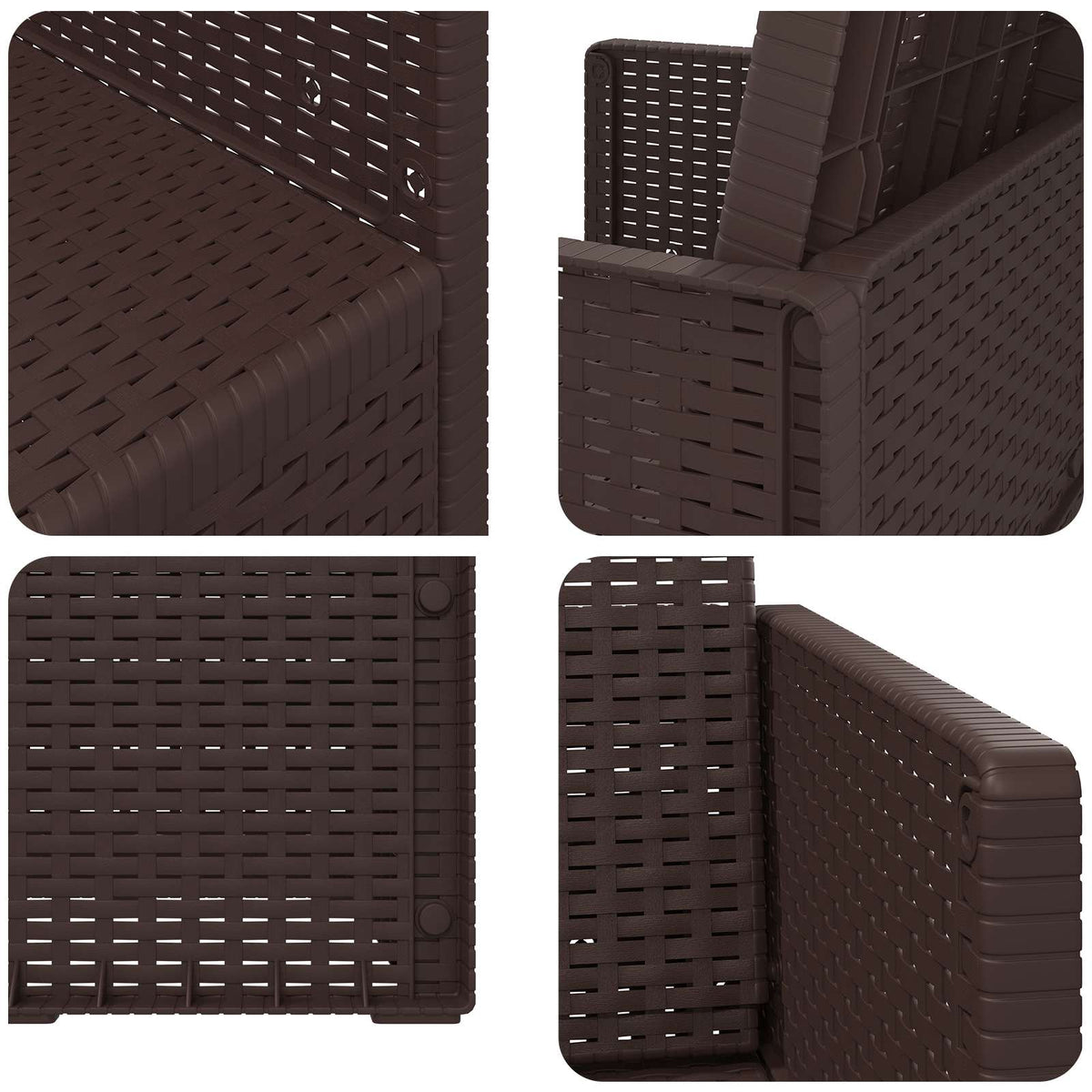 Zahradní Jídelní Židle 2 Pcs Hnědá Pp
