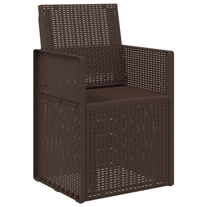 Zahradní Jídelní Židle 2 Pcs Hnědá Pp