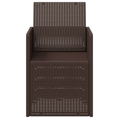 Zahradní Jídelní Židle 2 Pcs Hnědá Pp
