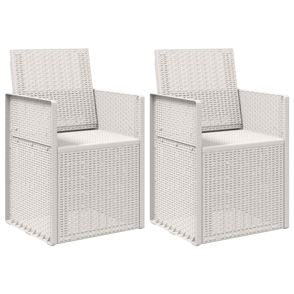 Zahradní Jídelní Židle 2 Pcs Bílá Pp