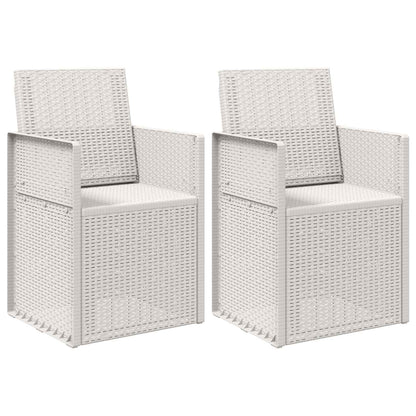Zahradní Jídelní Židle 2 Pcs Bílá Pp