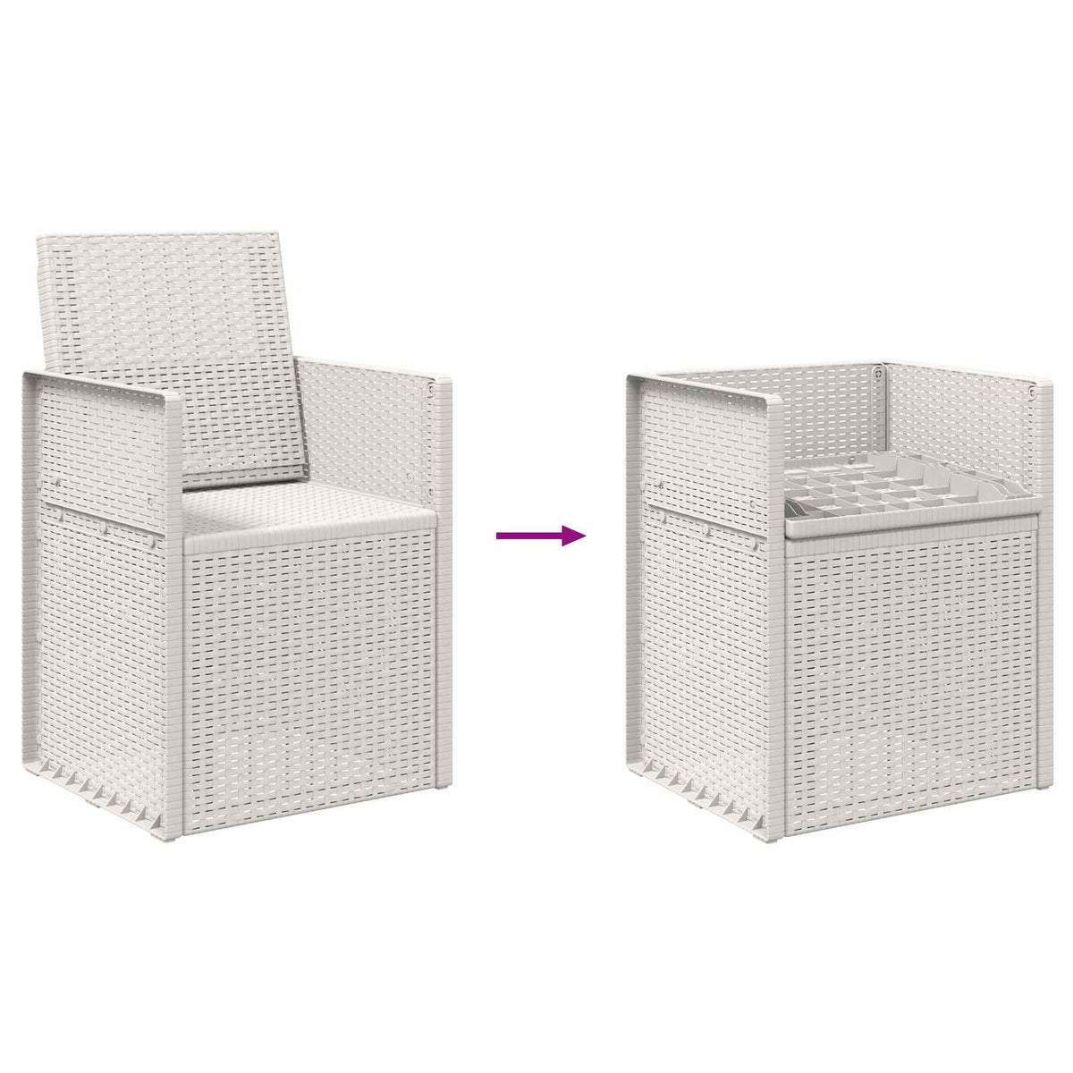 Zahradní Jídelní Židle 2 Pcs Bílá Pp