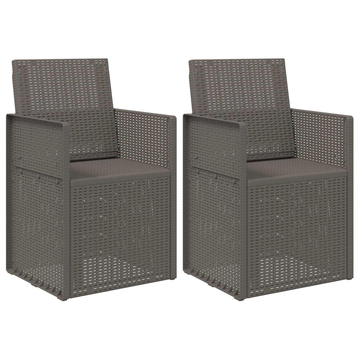Zahradní Jídelní Židle 2 Pcs Světle Šedá Pp