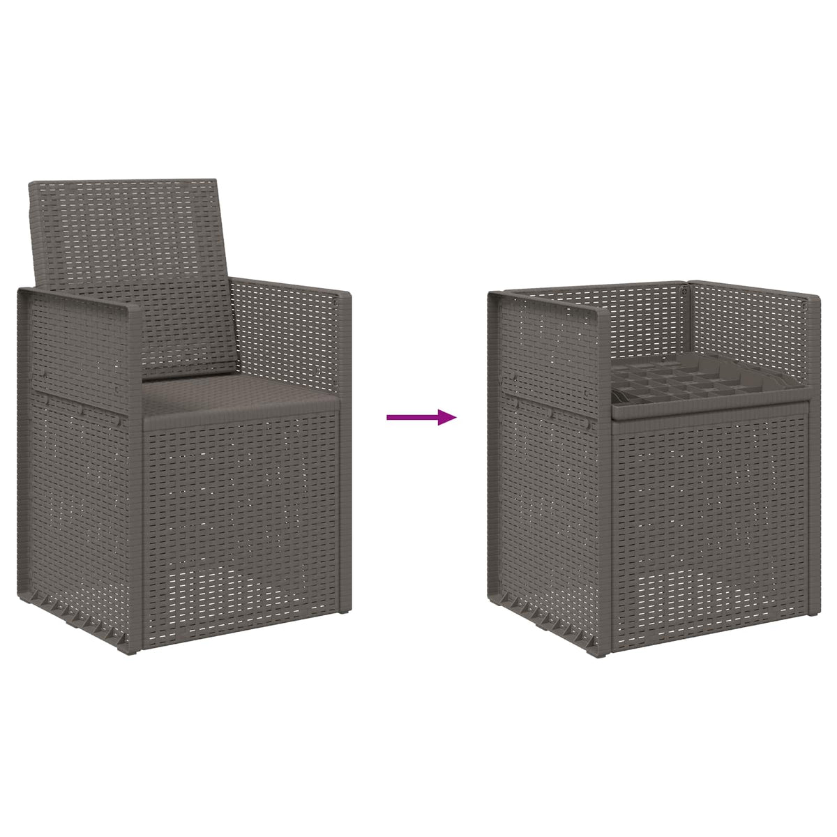 Zahradní Jídelní Židle 2 Pcs Světle Šedá Pp