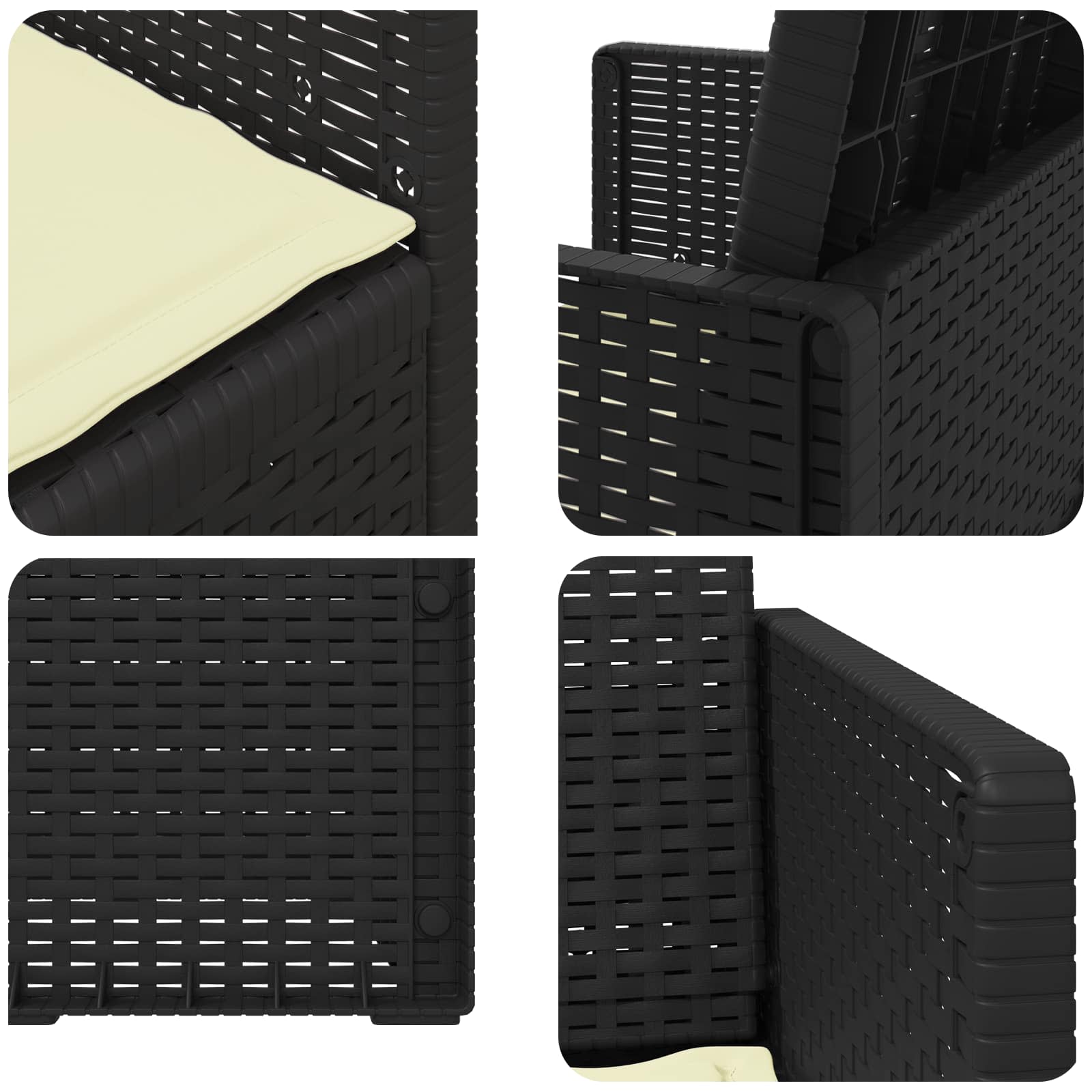 Zahradní Jídelní Židle 2 Pcs Antracitová A Krémová Pp