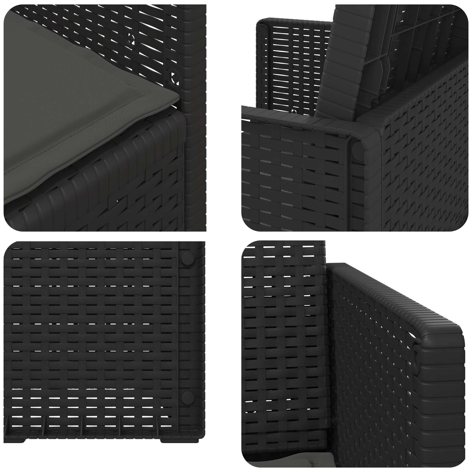 Zahradní Jídelní Židle 2 Pcs Antracitová Pp