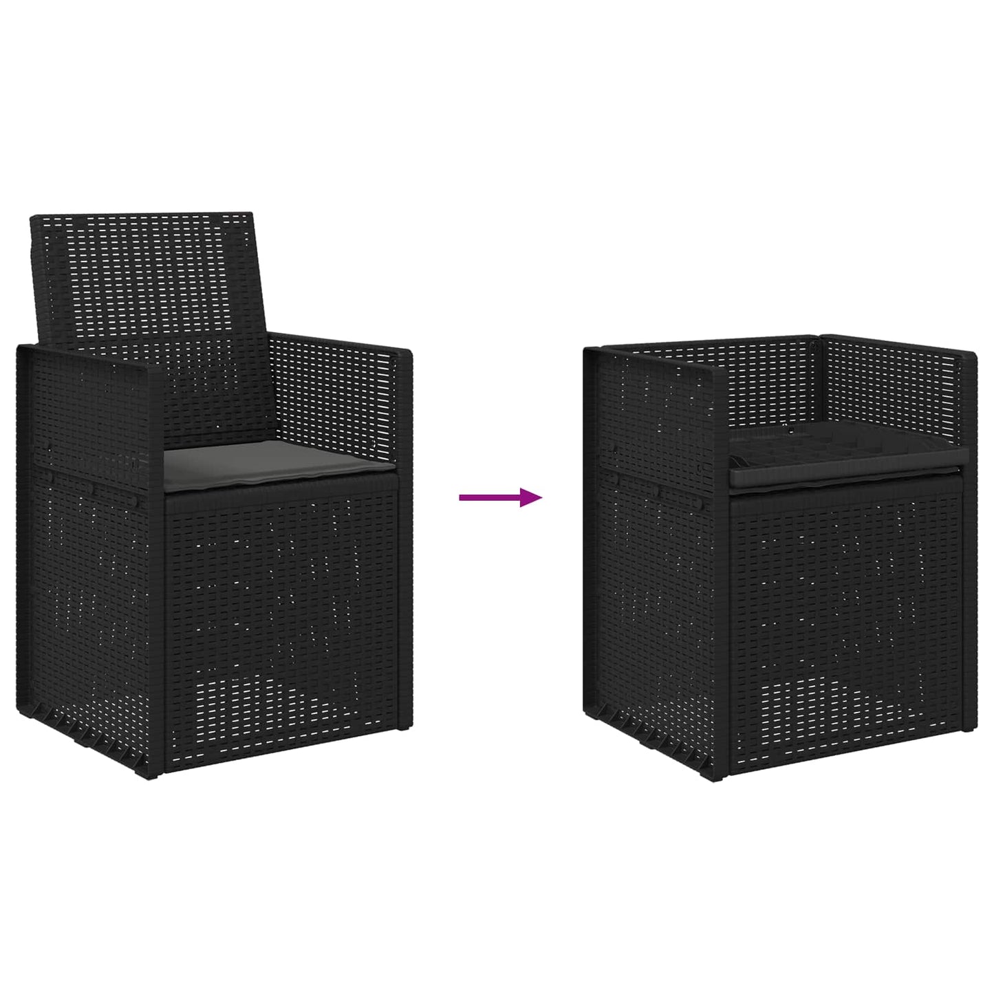 Zahradní Jídelní Židle 2 Pcs Antracitová Pp