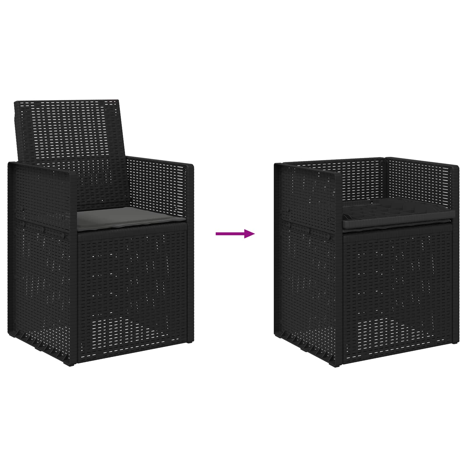 Zahradní Jídelní Židle 2 Pcs Antracitová Pp