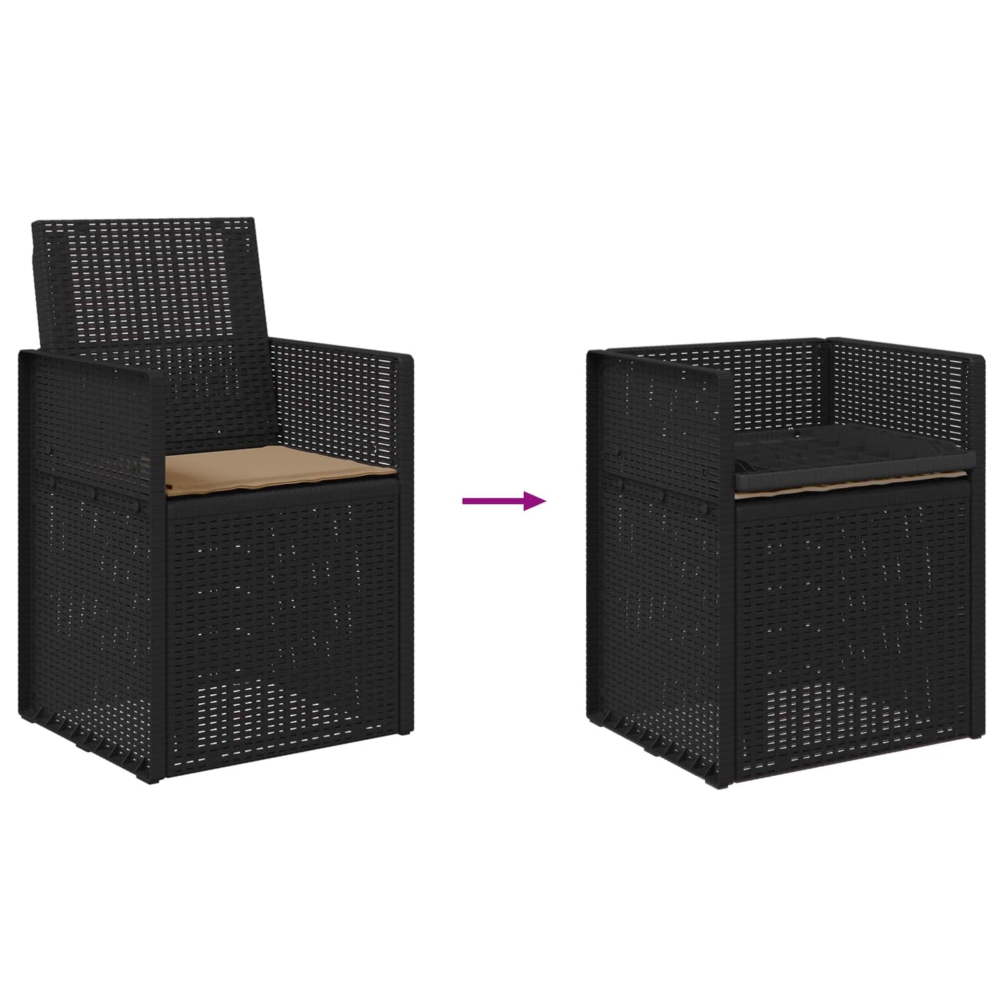 Zahradní Jídelní Židle 2 Pcs Antracitová A Taupe Pp