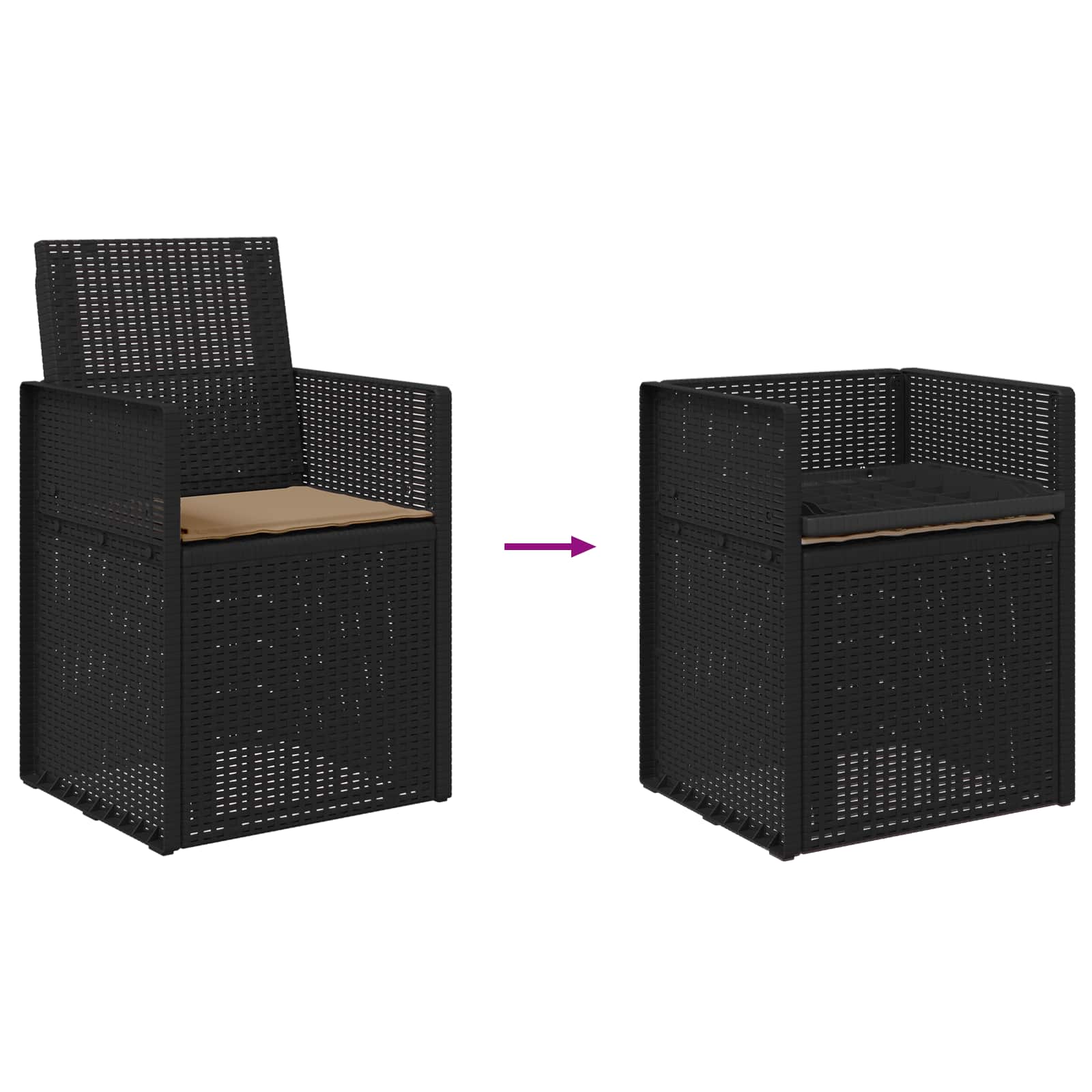 Zahradní Jídelní Židle 2 Pcs Antracitová A Taupe Pp