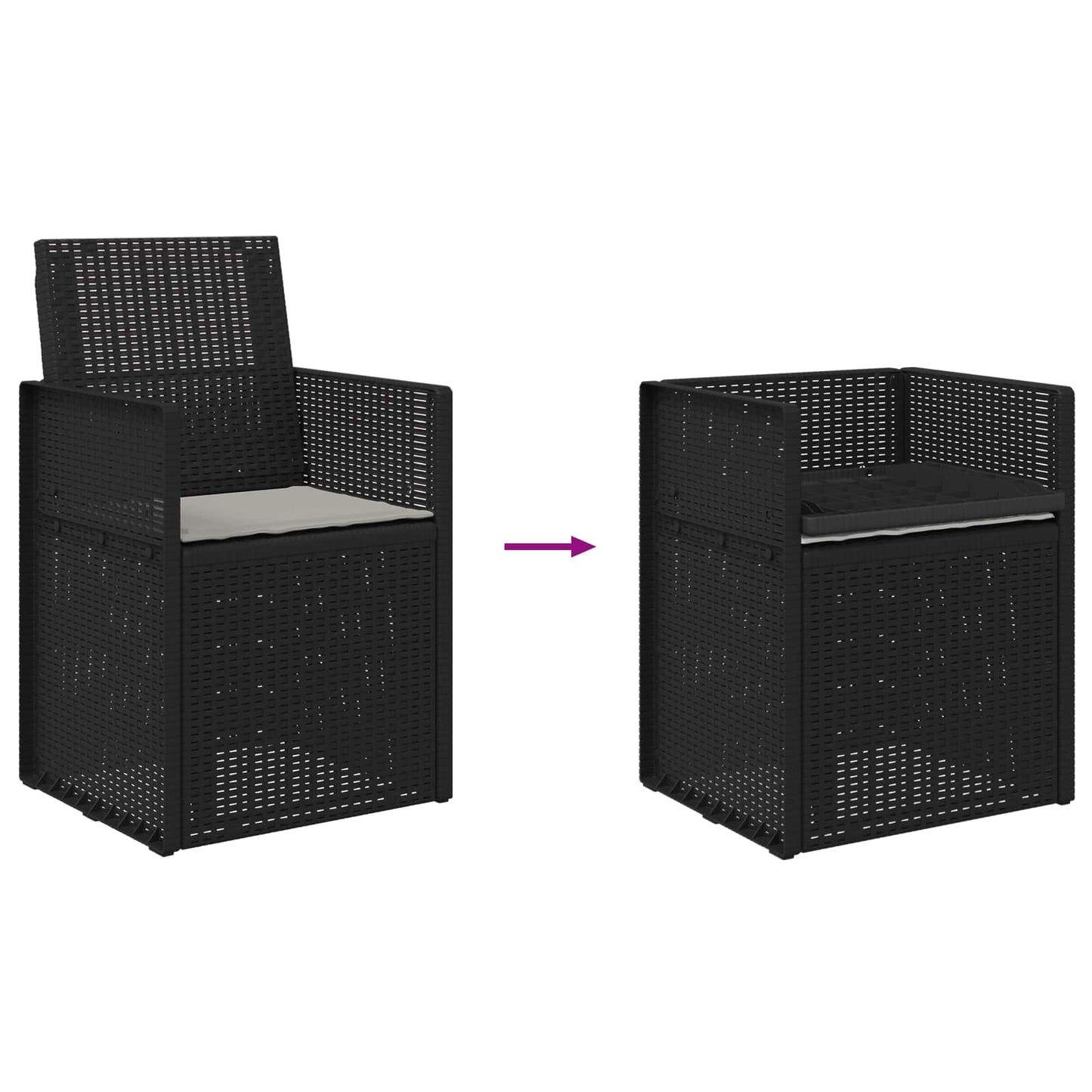 Zahradní Jídelní Židle 2 Pcs Antracitová A Světle Šedá Pp
