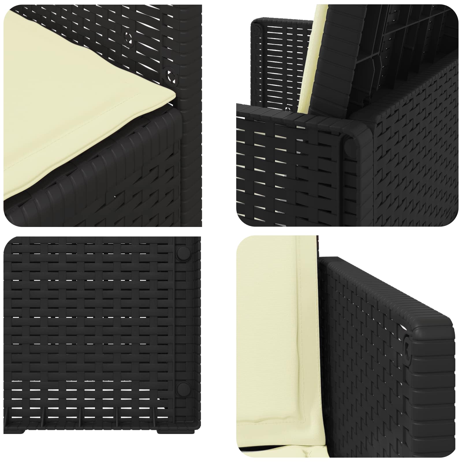 Zahradní Jídelní Židle 2 Pcs Antracitová A Krémová Pp