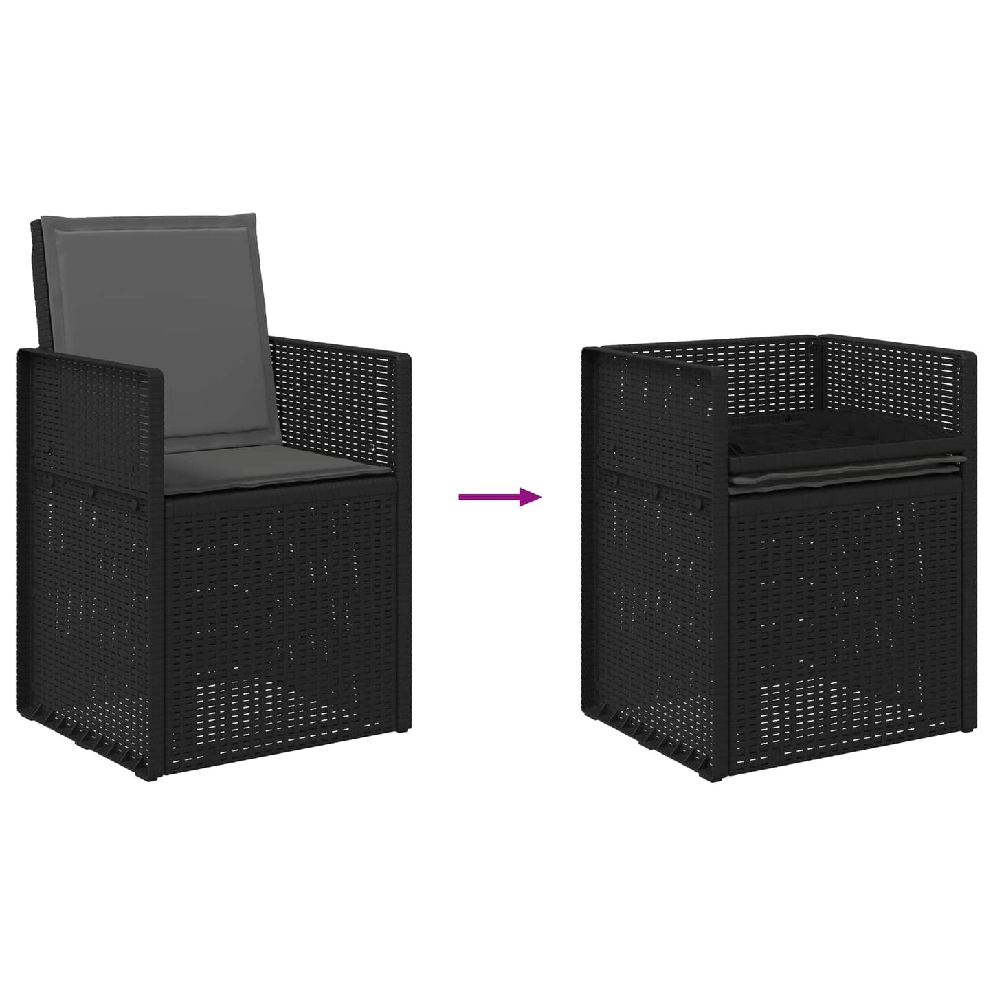 Zahradní Jídelní Židle 2 Pcs Antracitová Pp