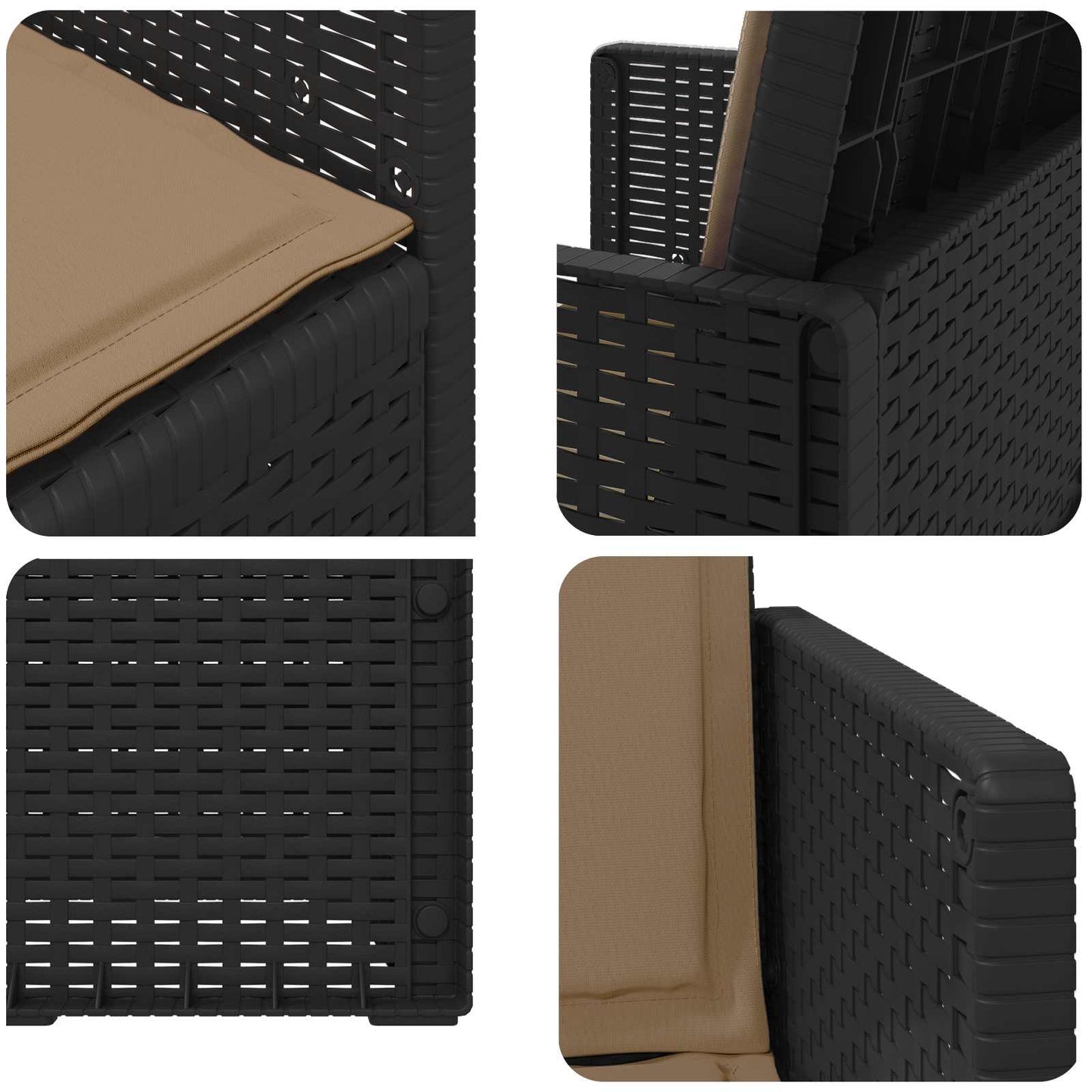 Zahradní Jídelní Židle 2 Pcs Antracitová A Taupe Pp