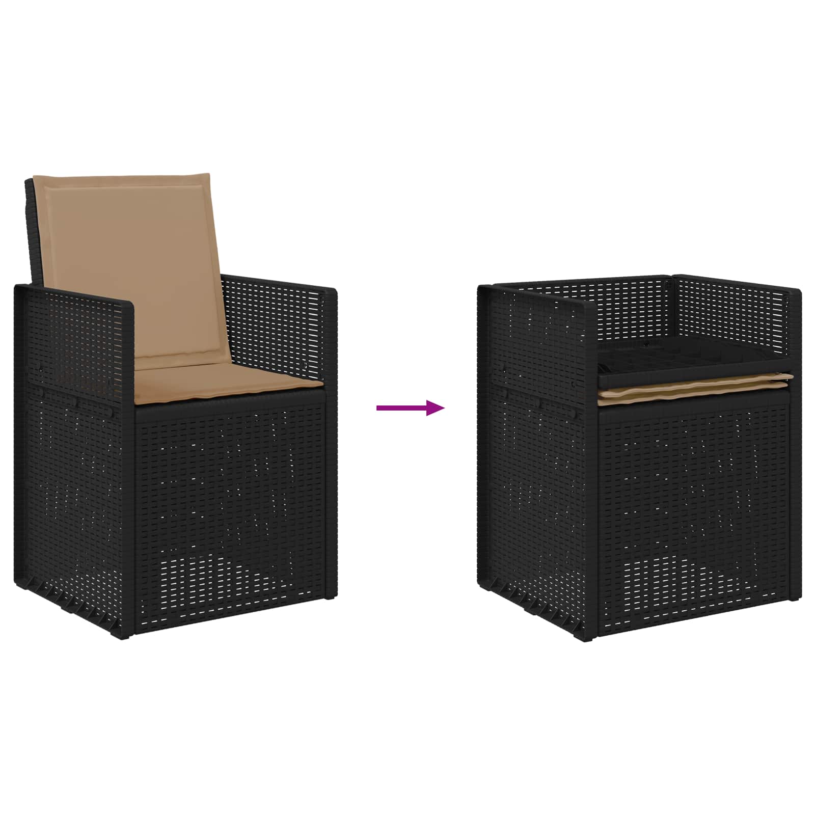 Zahradní Jídelní Židle 2 Pcs Antracitová A Taupe Pp