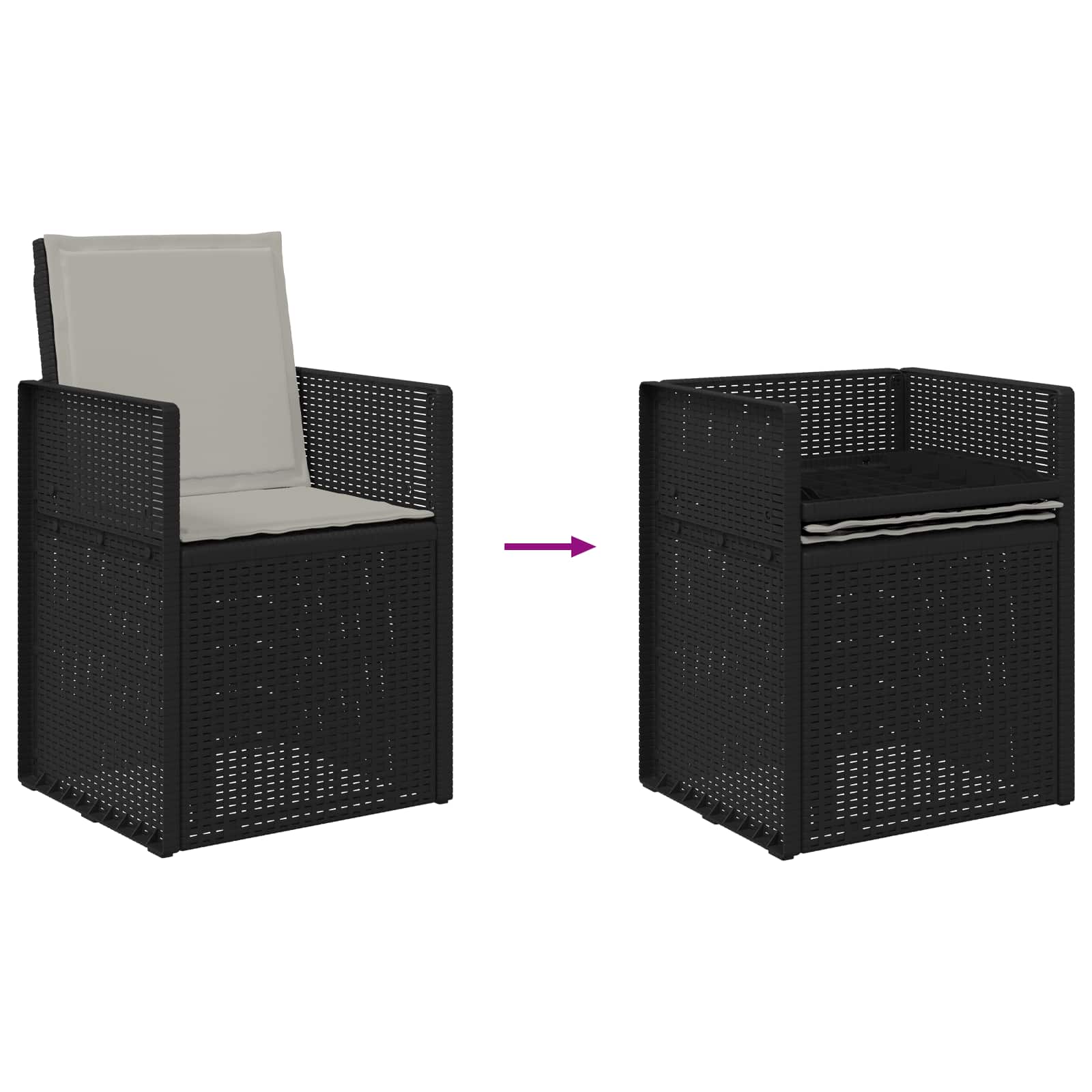 Zahradní Jídelní Židle 2 Pcs Antracitová A Světle Šedá Pp