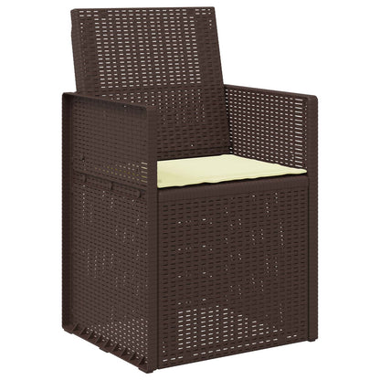 Zahradní Jídelní Židle 2 Pcs Hnědá A Krémová Pp