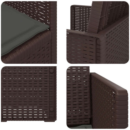 Zahradní Jídelní Židle 2 Pcs Hnědá A Antracitová Pp