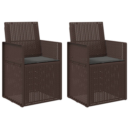 Zahradní Jídelní Židle 2 Pcs Hnědá A Antracitová Pp