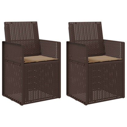 Zahradní Jídelní Židle 2 Pcs Hnědá A Taupe Pp