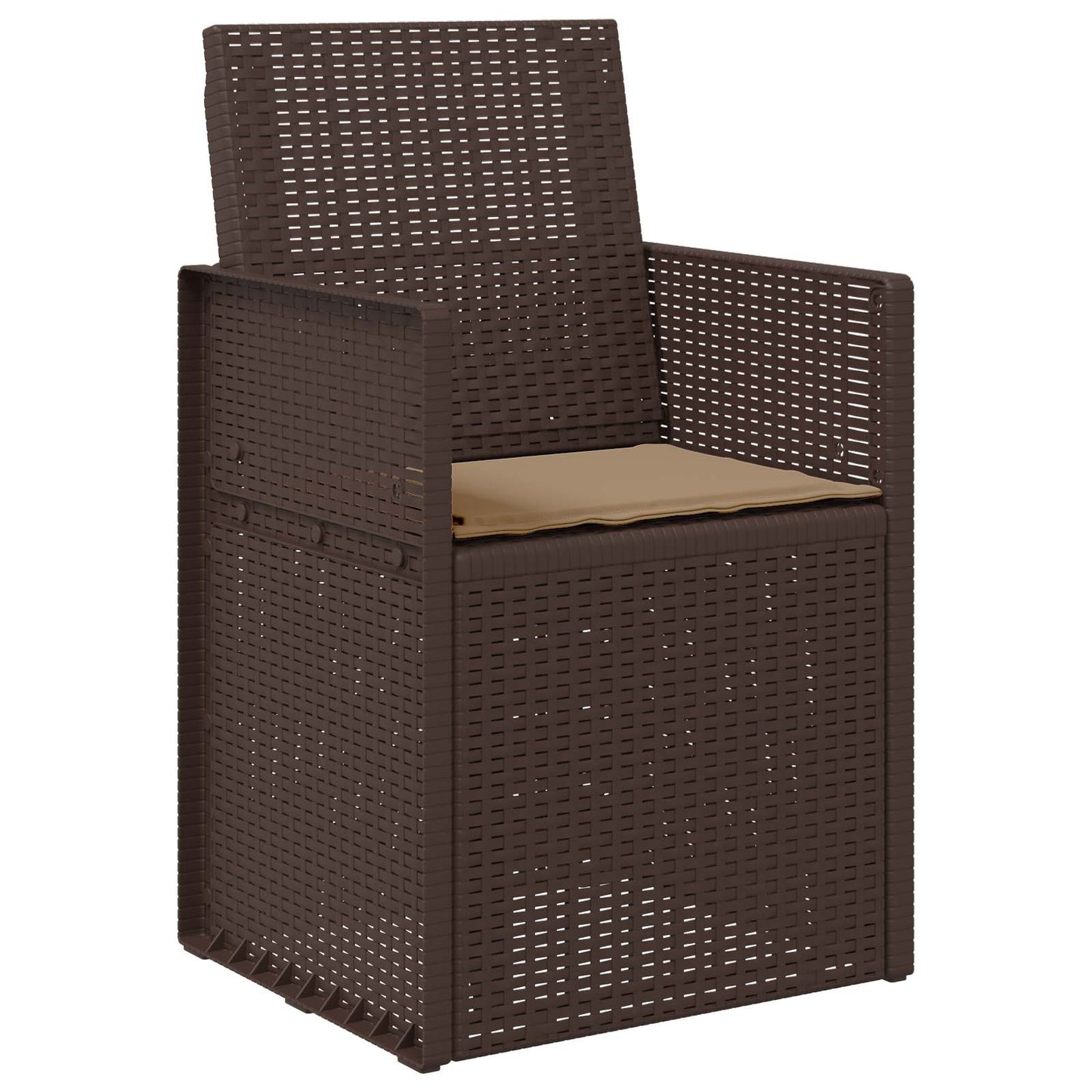 Zahradní Jídelní Židle 2 Pcs Hnědá A Taupe Pp