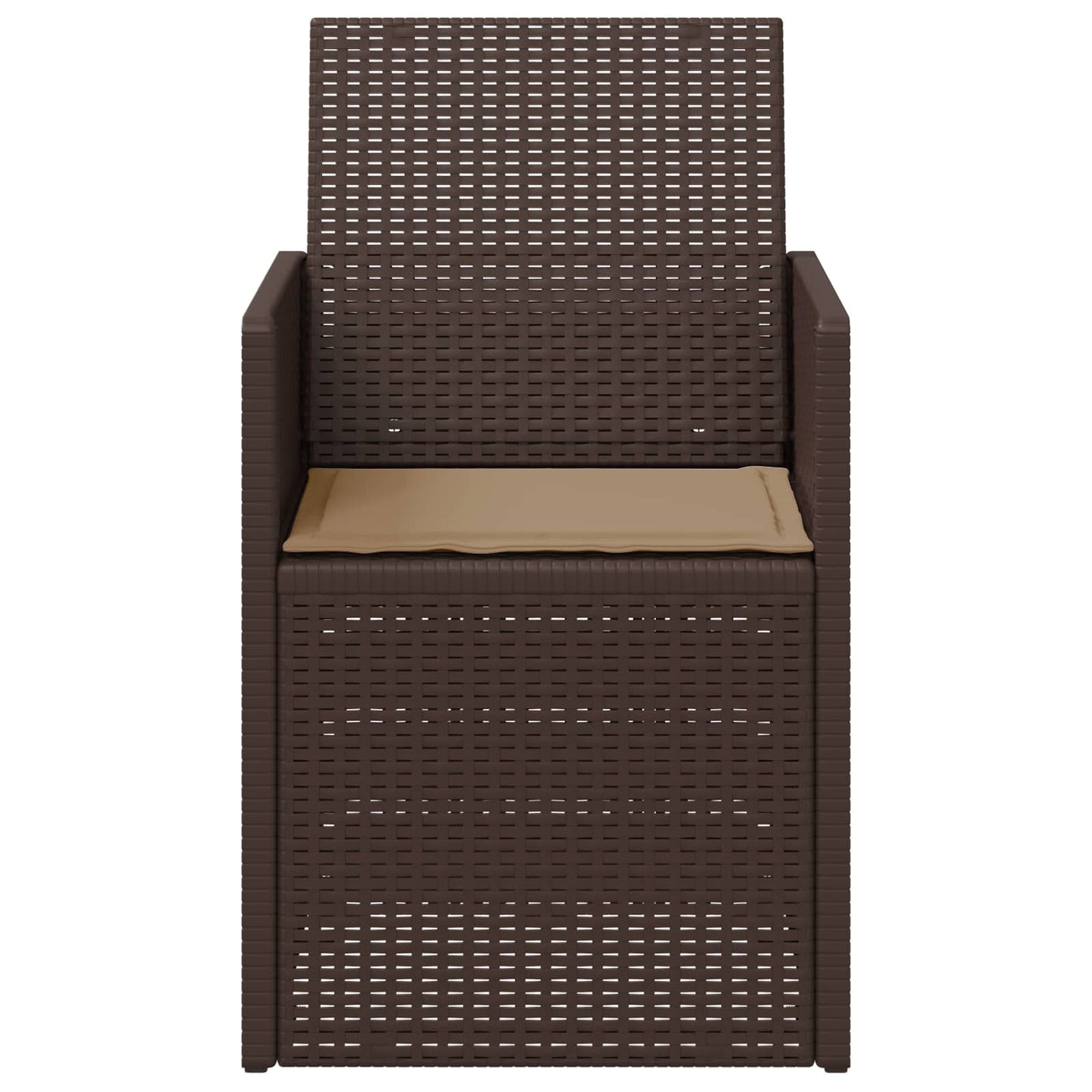 Zahradní Jídelní Židle 2 Pcs Hnědá A Taupe Pp
