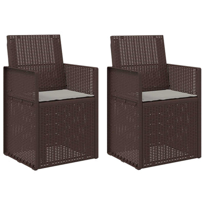 Zahradní Jídelní Židle 2 Pcs Hnědá A Světle Šedá Pp