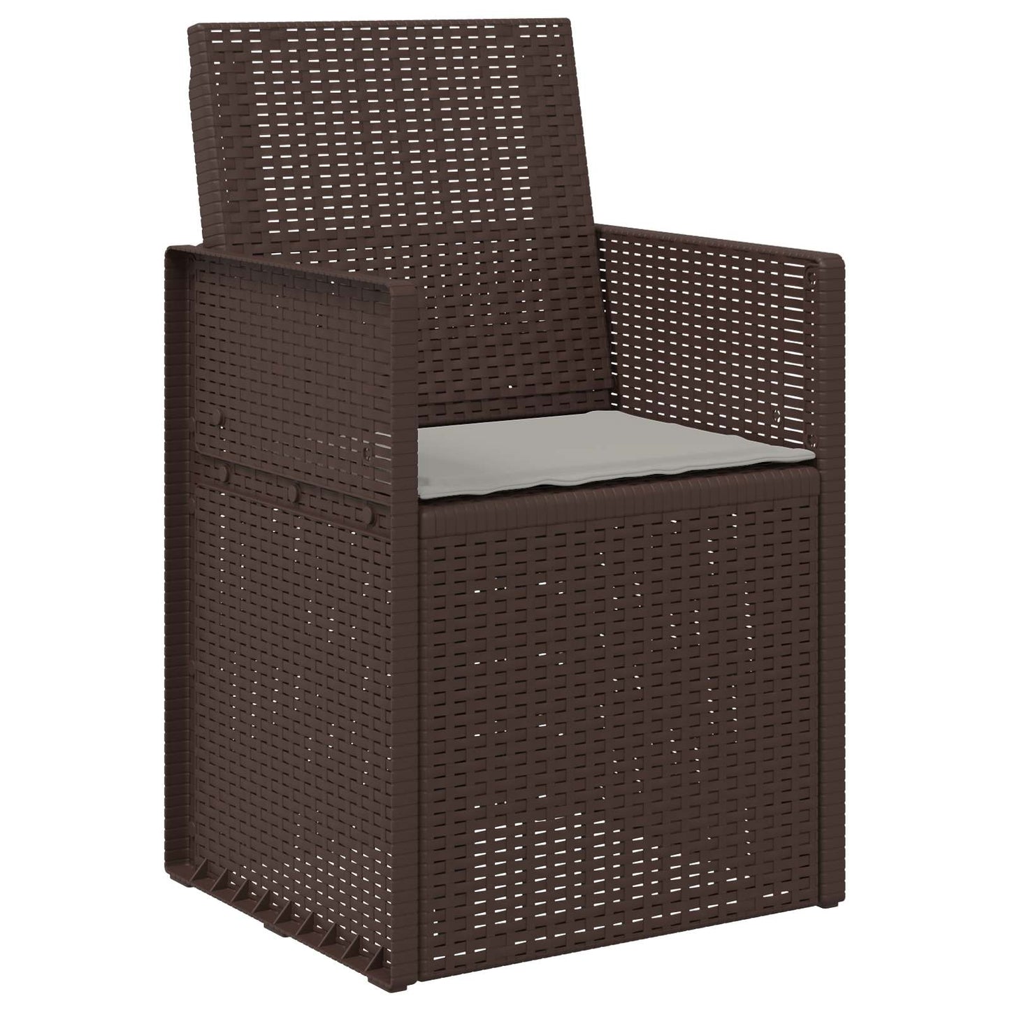 Zahradní Jídelní Židle 2 Pcs Hnědá A Světle Šedá Pp
