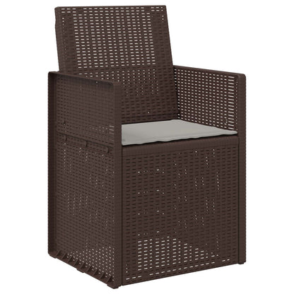Zahradní Jídelní Židle 2 Pcs Hnědá A Světle Šedá Pp