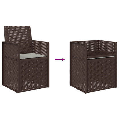 Zahradní Jídelní Židle 2 Pcs Hnědá A Světle Šedá Pp