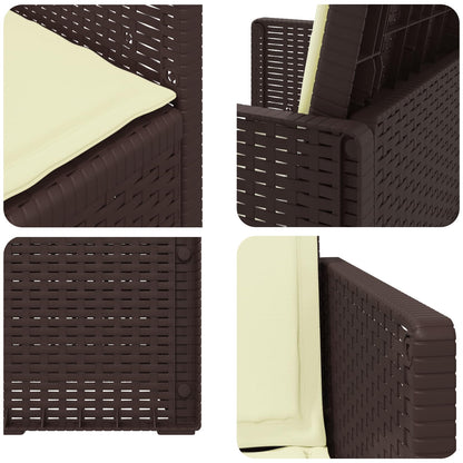 Zahradní Jídelní Židle 2 Pcs Hnědá A Krémová Pp