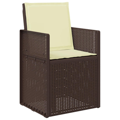 Zahradní Jídelní Židle 2 Pcs Hnědá A Krémová Pp